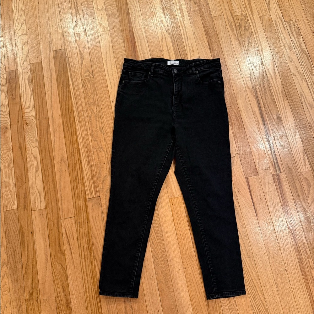 LOFT Black Curvy Skinny Jeans Size 14
